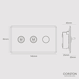 3G Mixed Switch 2T1D - Clear Polished Nickel