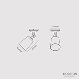 Baylis Single 50mm Spotlight - Antique Brass
