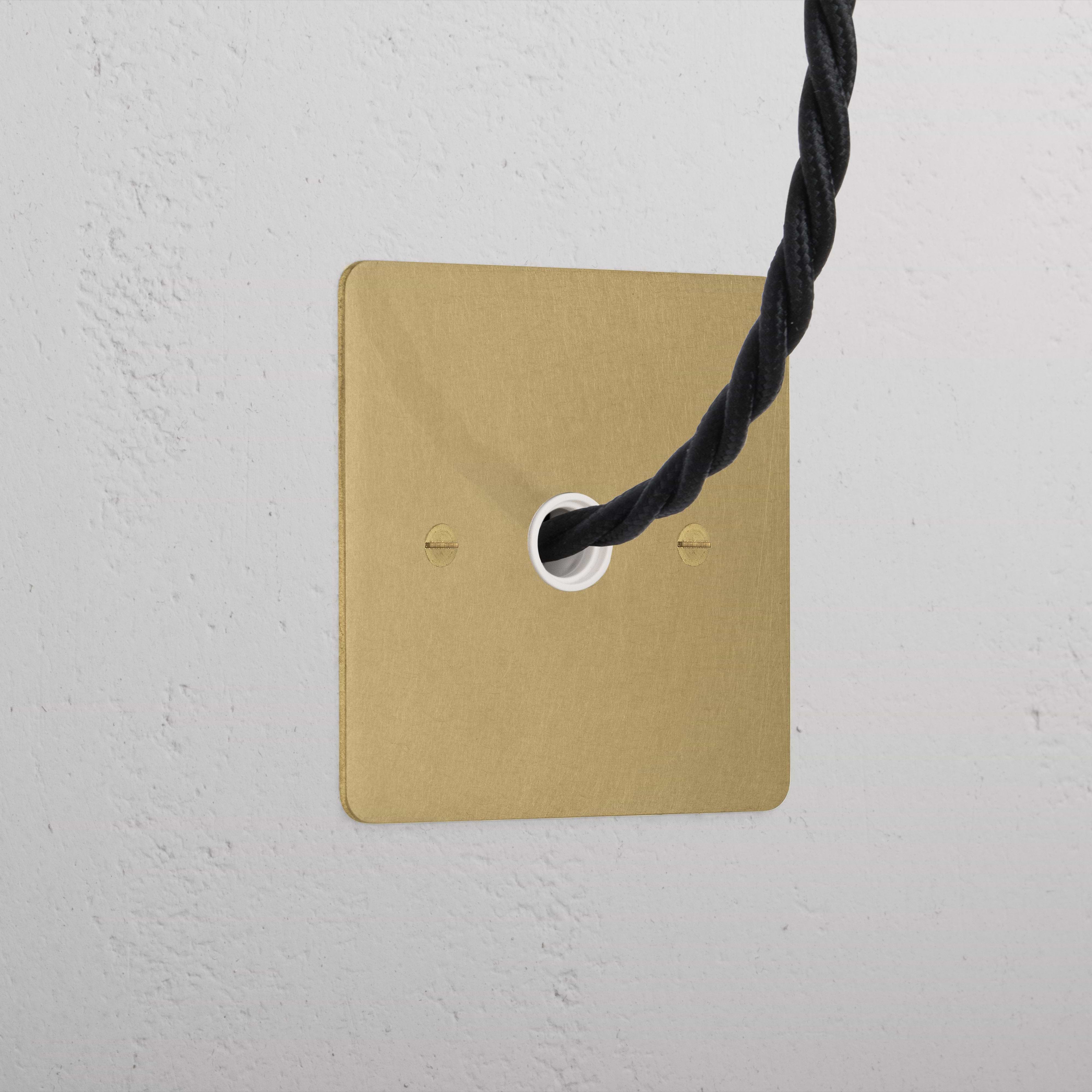 Premium Antique Brass Flex Outlet White