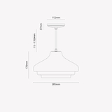 Brookfield Medium Pendant Light Opal Glass - Bronze