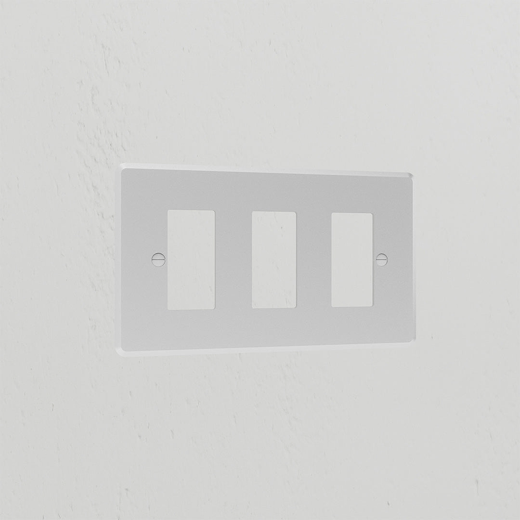 3G Rocker Switch Plate - Clear White