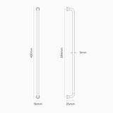 Sycamore Furniture Handle 384mm - Polished Nickel