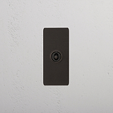 1G Architrave Centre Retractive Toggle Switch - Bronze