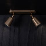 Baylis Double 50mm Spotlight - Antique Brass