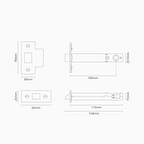 Tubular Latch 100mm – Antique Brass