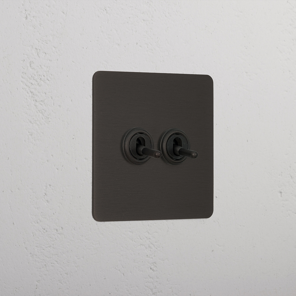 Bronze 2 Gang 2 Way Luxury Light Switch