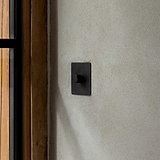 Bronze Dimmer Switch On Cream Wall With Wooden Window Frame