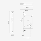 50mm Hook Lock - Polished Nickel
