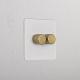 2G Dimmer Switch _ Paintable Antique Brass