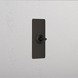 1G Architrave Centre Retractive Toggle Switch - Bronze