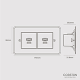 2x USB A+C Fast Charge Socket - Clear White