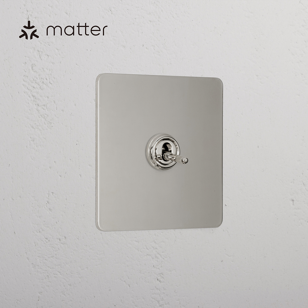 1G Smart Retractive Toggle Switch – Polished Nickel