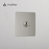 1G Smart Retractive Toggle Switch – Polished Nickel