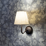 Malvern Medium Wall Light Alabaster White - Bronze