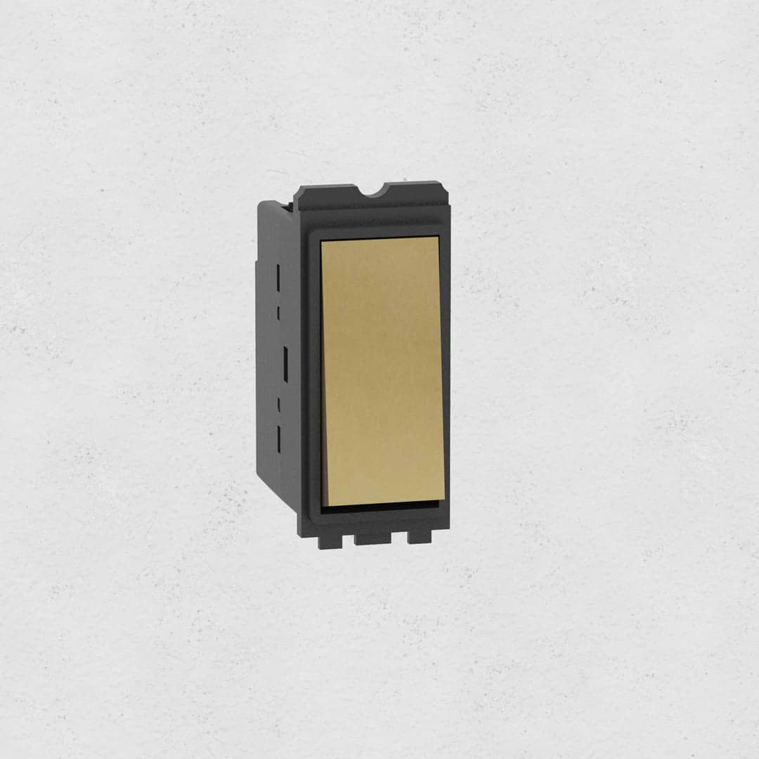 Intermediate Rocker Switch - Antique Brass Black