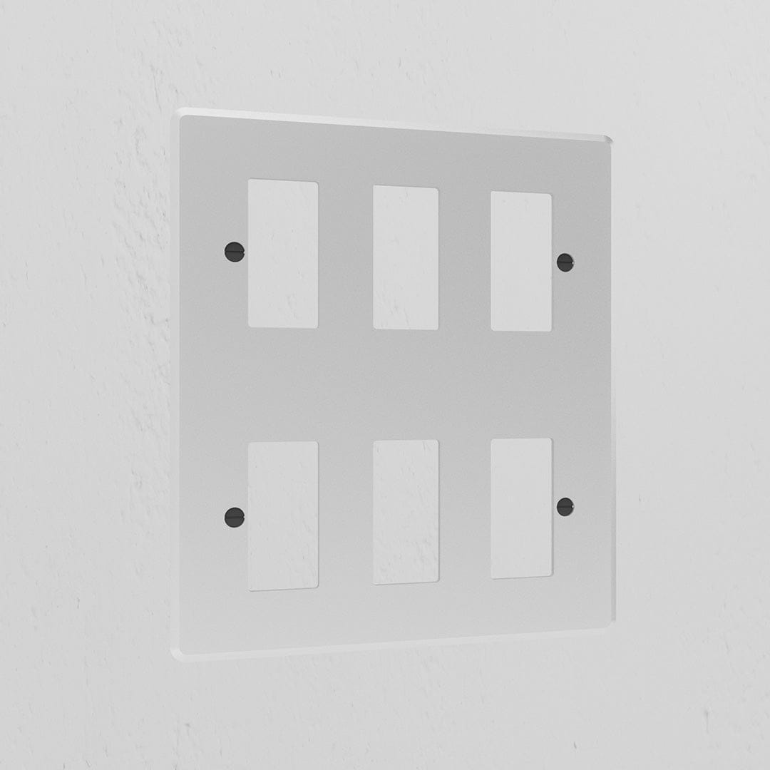 6G Rocker Switch Plate - Clear Black