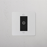 TV Outlet Socket - Paintable Black