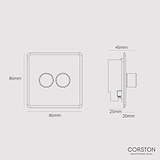 2G Two Way Dimmer Switch - Clear Antique Brass