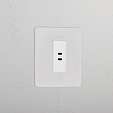 USB C+C Socket _ Paintable White