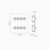 8G Two Way Toggle Switch - Paintable Polished Nickel