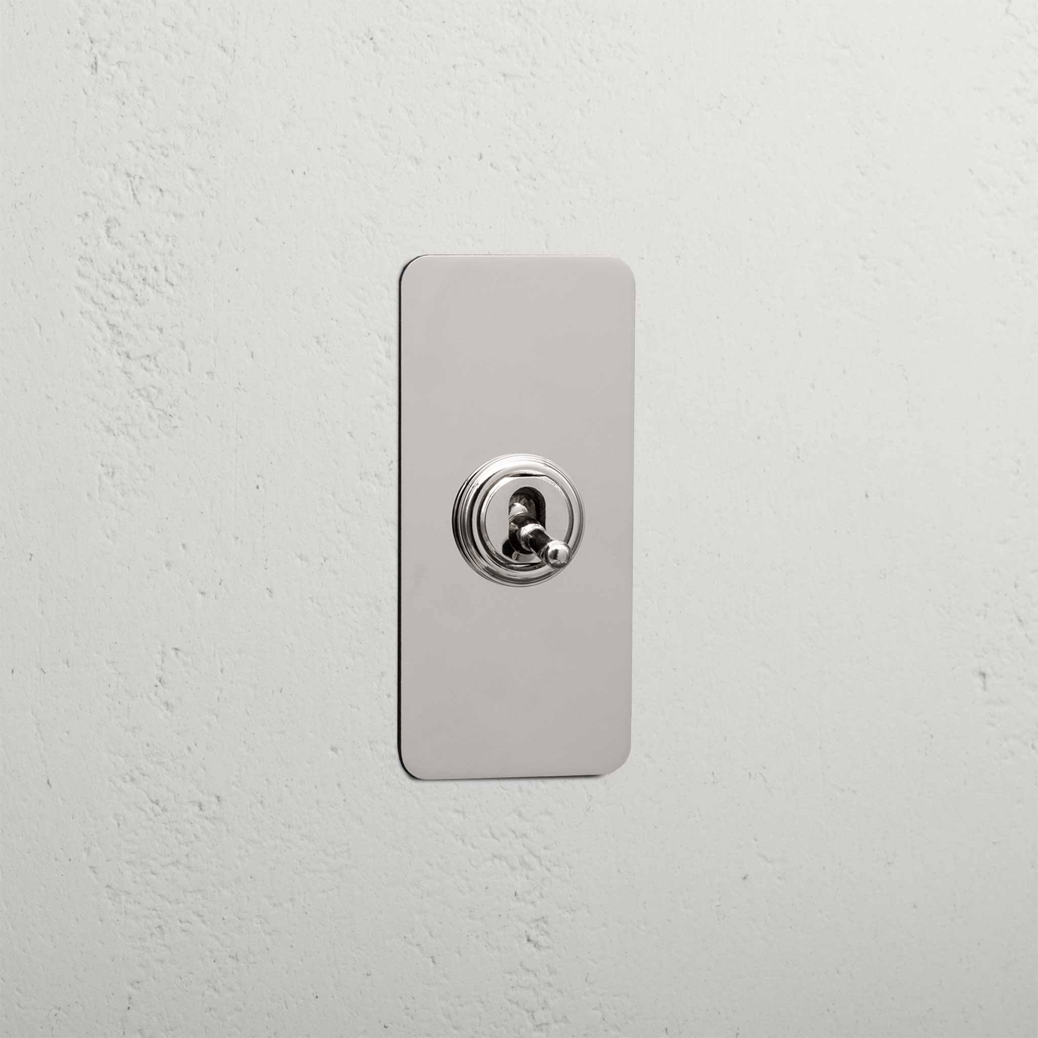 1G Architrave Retractive Toggle Switch - Polished Nickel