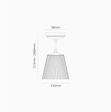 Richmond Medium Pendant Light Fluted Glass - Antique Brass