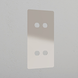 4G Vertical Switch Plate - Polished Nickel