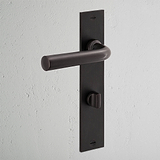 Apsley Long Plate Sprung Door Handle & Thumbturn - Bronze  