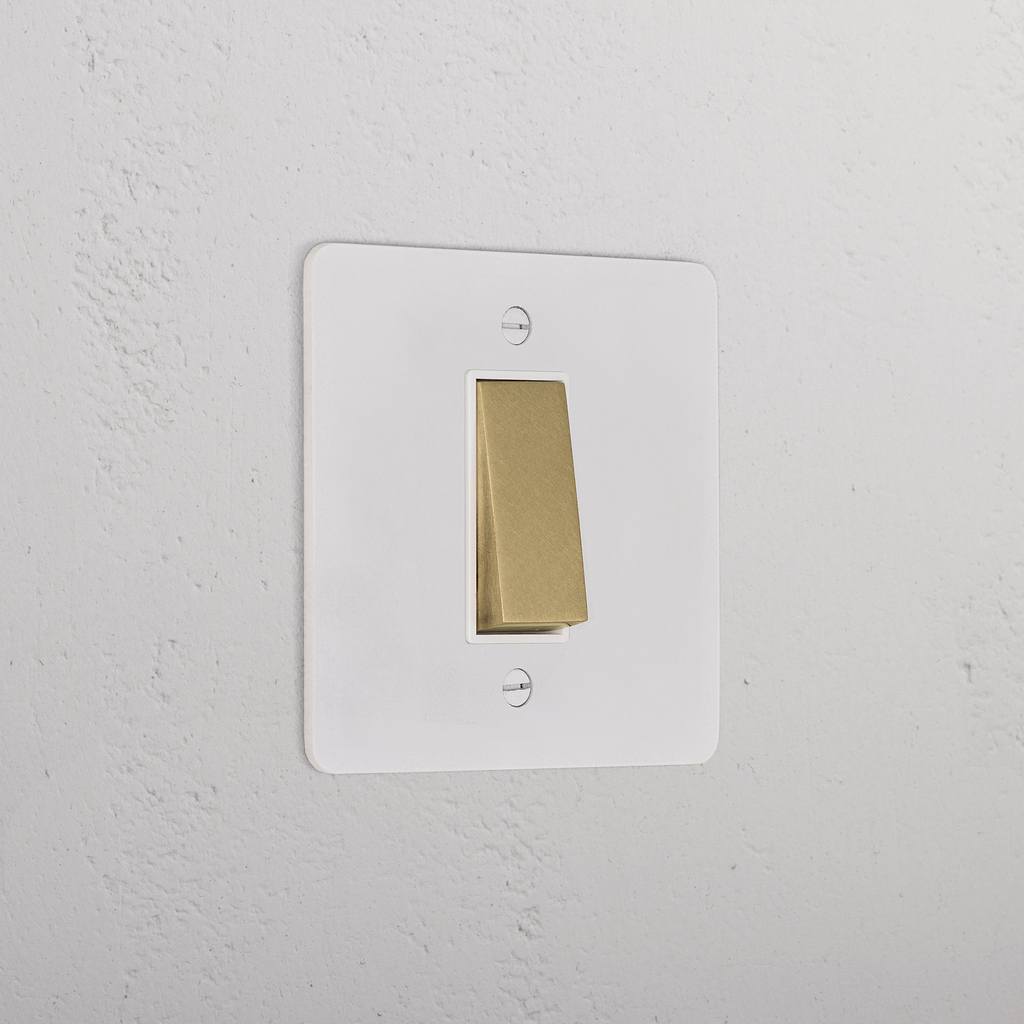 1G Intermediate Rocker Switch _ Paintable Antique Brass White 