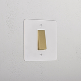 1G Intermediate Rocker Switch _ Paintable Antique Brass White 