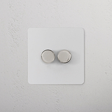 2G Dimmer Switch - Paintable Polished Nickel