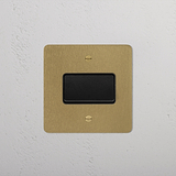 Antique Brass Luxury Fan Isolator Switch Beside White Door