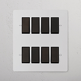 8G Two Way Rocker Switch - Paintable Bronze Black
