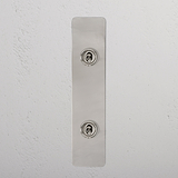 2G Architrave Two Way Toggle Switch - Polished Nickel
