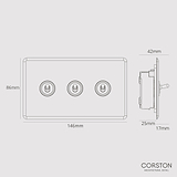 3G Two Way Toggle Switch - Clear Polished Nickel