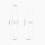 Claremont Medium Wall Light Fine Porcelain - Polished Nickel