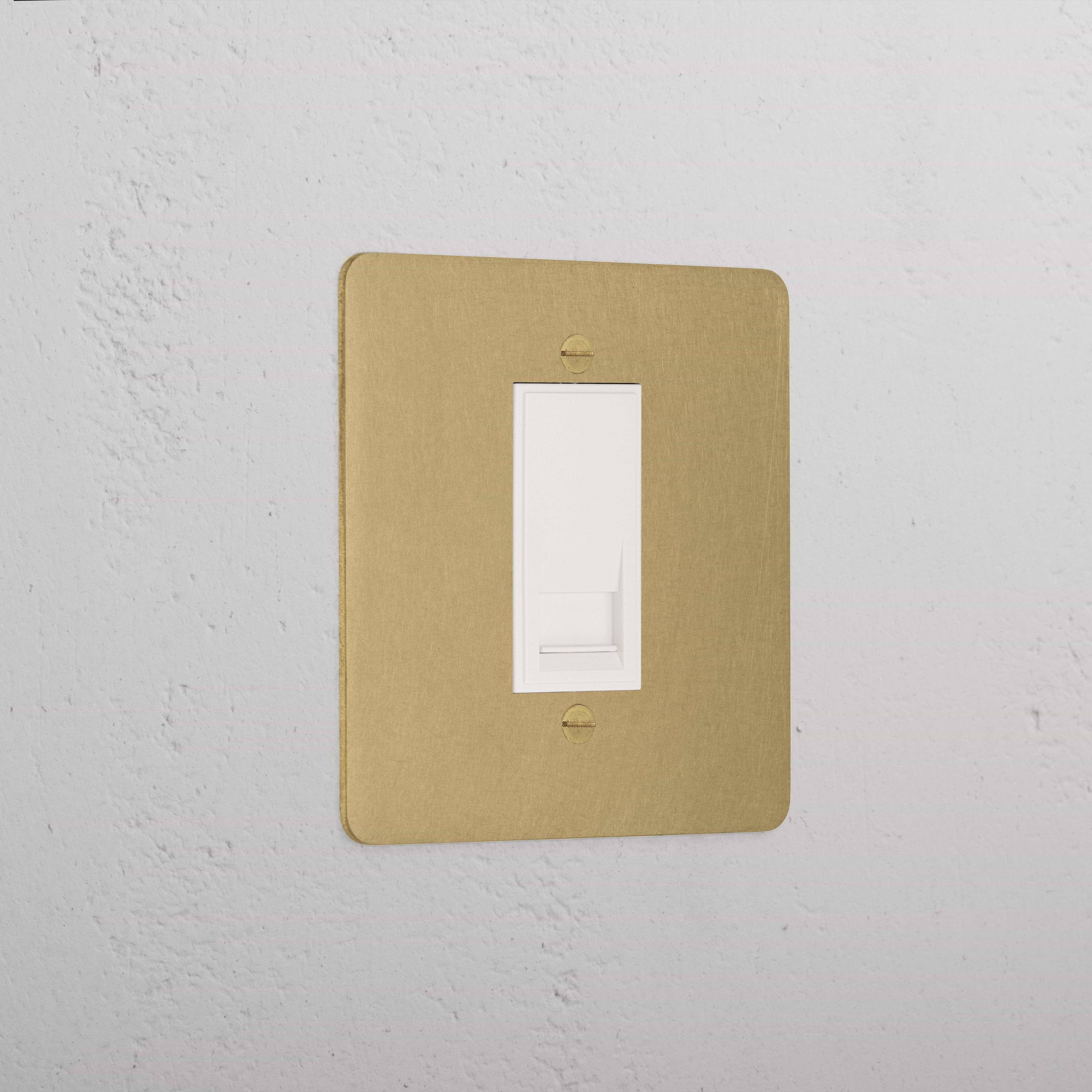 Designer Antique Brass Bt Master Socket White