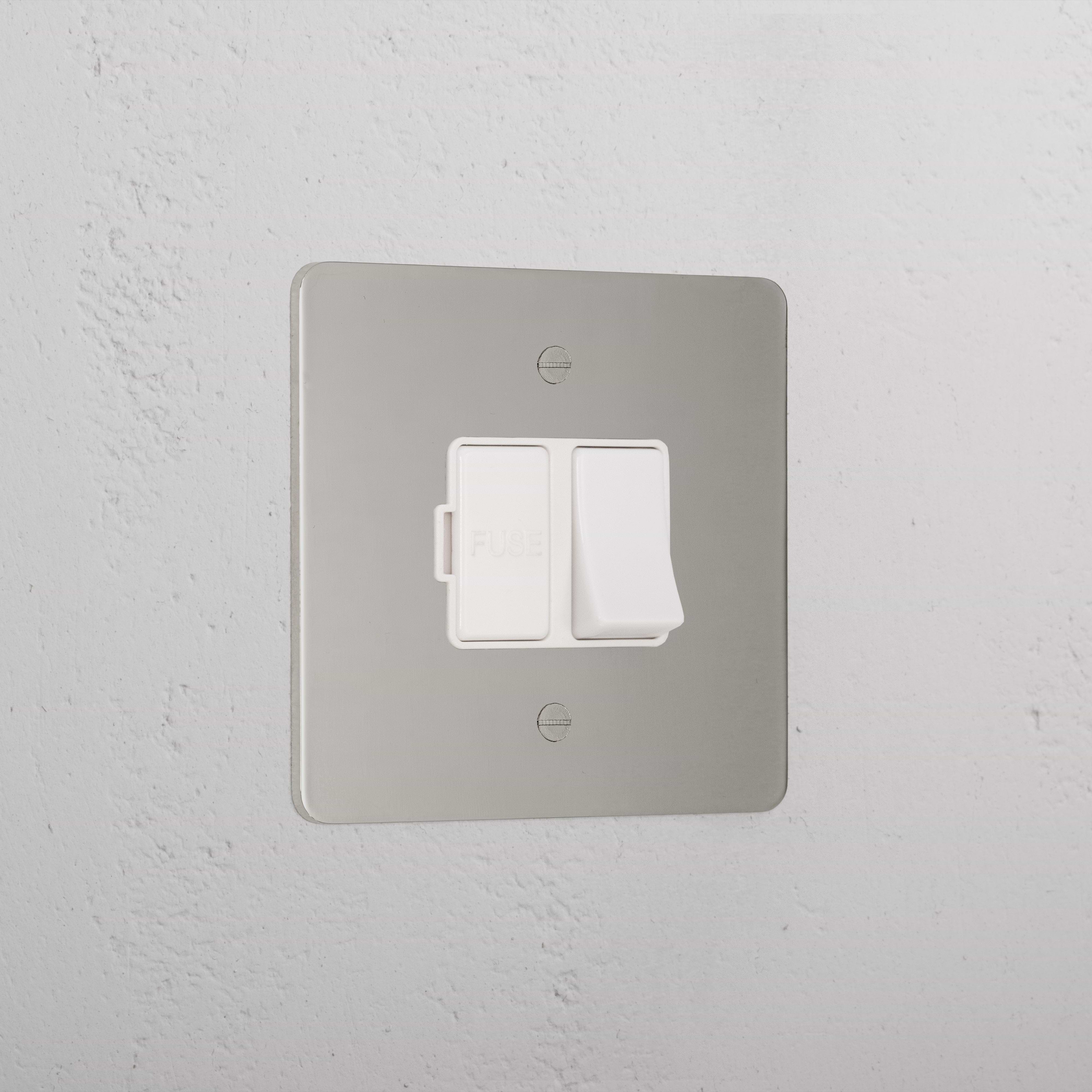 Designer Polished Nickel Switched Fused Spur White