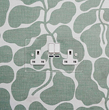 Double Socket with USB-C Fast Charge - Clear White