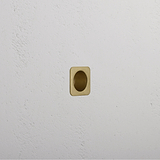 Regent Recessed Edge Pull - Antique Brass