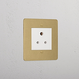 Elegant Antique Brass 5A Light Socket White