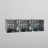3x Single Metal Back Box 47mm