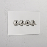 4G Two Way Toggle Switch _ Paintable Polished Nickel