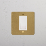 BT Master Socket - Antique Brass White