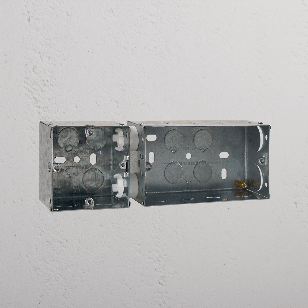 Single + Double Metal Back Box 47mm
