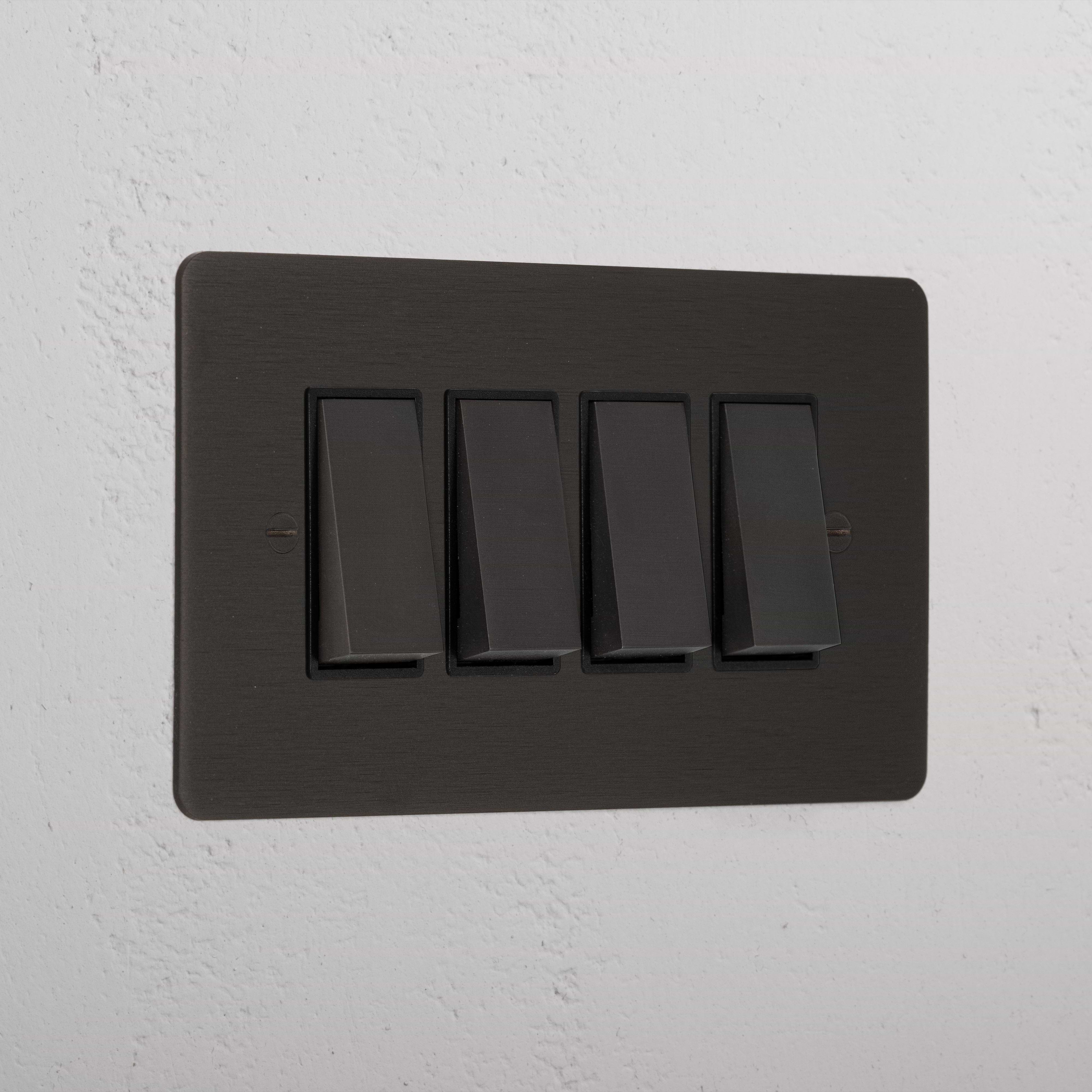 4G Two Way Rocker Switch - Bronze Black