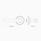 Harper Sprung Door Handle - Antique Brass