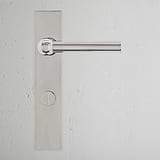 Harper Long Plate Sprung Door Handle & Thumbturn - Polished Nickel