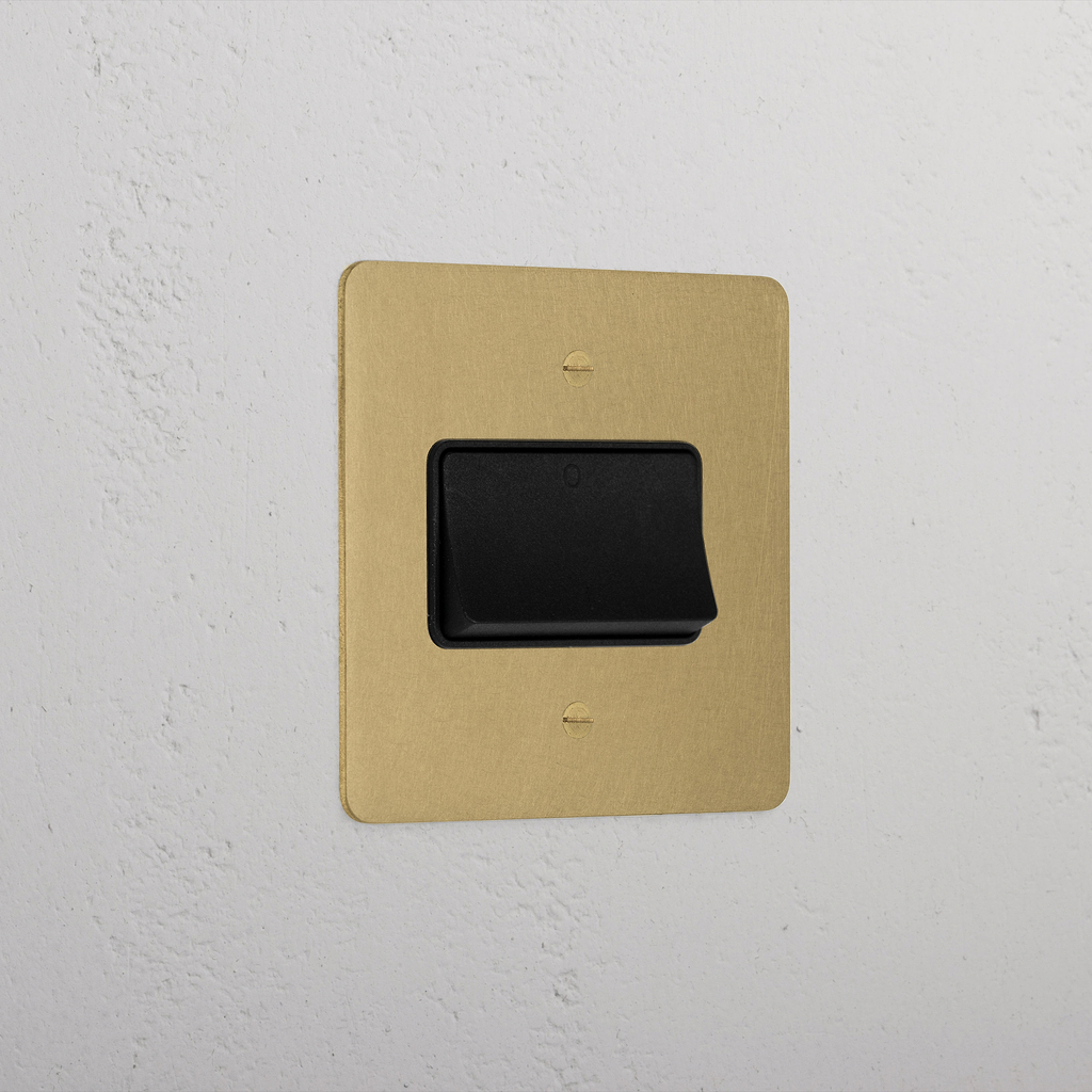 Designer Antique Brass Fan Isolator Switch Black