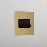 Designer Antique Brass Fan Isolator Switch Black